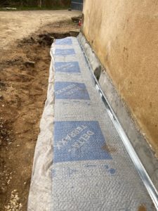 Mise en place d'un complexe Géocomposite drainant