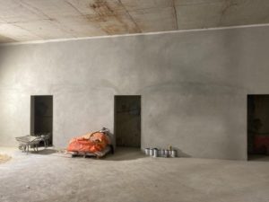 Voile en parpaings pleins , finition enduit ciment