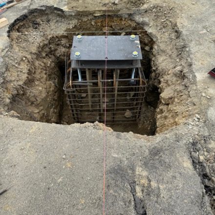 Mise en place platine de pré-scellement