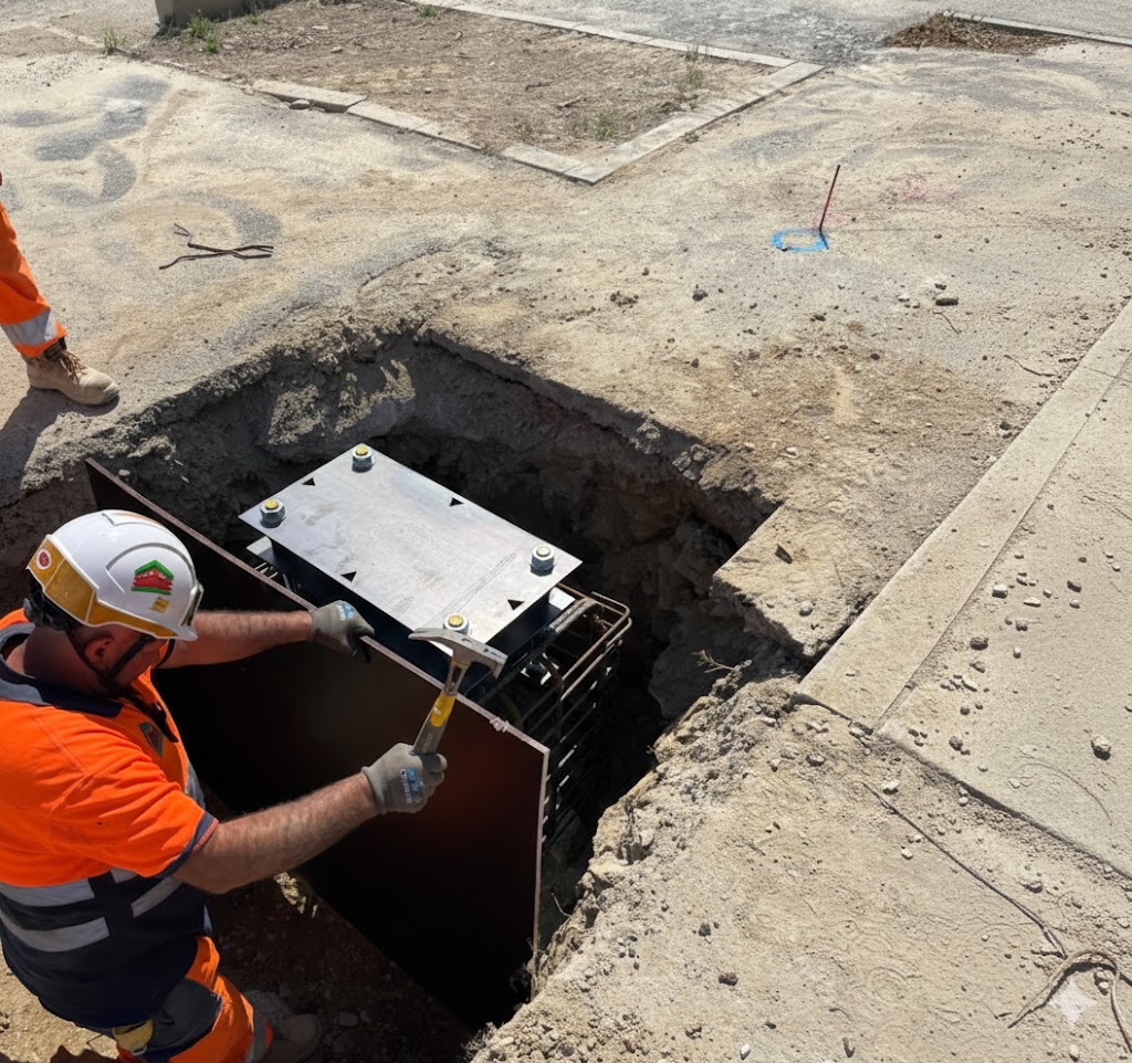 Coffrage de massif de fondation