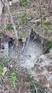 BATI-IDF cavité comblée par coulis fluide à fleur de sol, stabilisation immédiate du sous-sol en pied de bâtiment de copropriété — Antony (92).