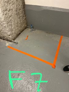 Implantation de la fouille à réaliser