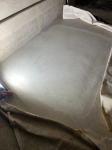Bétonnage du dallage pour remise en état