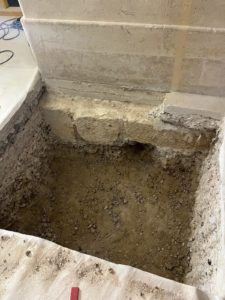 Fouille : reconnaissance des fondations