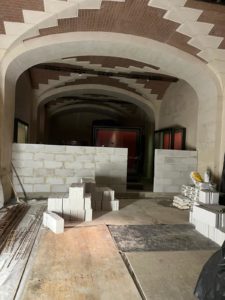 Montage de la cloison séparatrice en béton cellulaire