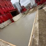 Dalles de plateforme béton fibré — Chantier de la Ligne 15 du Grand Paris, Aubervilliers (93)