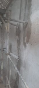 BATI-IDF panneau de paroi moulée reconstitué au mortier fibré après traitement — OA 303, Ligne 16-2, Aulnay-sous-Bois (93).
