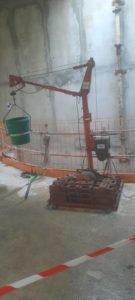 BATI-IDF projeteuse à mortier fibré, matériel de l'atelier de finitions — OA P12, Boulogne-Billancourt (92).