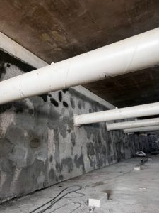 BATI-IDF traitement des défauts de bétonnage et reprise de la poutre de couronnement en tête de paroi moulée — CDG Express, Mitry-Mory (77).