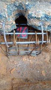 BATI-IDF massif de liaisonnement en L en tête de micropieux, en galerie de vide sanitaire — pavillon à Chagny (71).