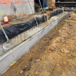 Poutre de couronnement et voiles béton armé sur paroi lutécienne — Poste source, Clamart (92)