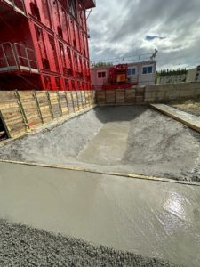 BATI-IDF dalle béton et coffrage des installations (silos, plateforme) du chantier de paroi moulée — Clichy-sous-Bois (93).