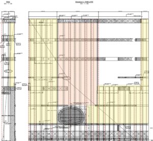 Plan de panneautage de la paroi moulée de l'ouvrage OA 01E01 du Grand Paris Express — Le Bourget (93).