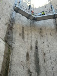 BATI-IDF traitement des panneaux de paroi moulée du puits — Siphon Ilet, Le Havre (76).