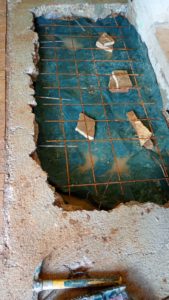 BATI-IDF réfection d'un plancher impacté par la reprise en sous-œuvre (treillis soudés sur film) — Le Val (83).