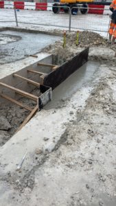 BATI-IDF murette-guide « retour en T » coffrée pour paroi moulée — chantier EPR2, Penly (76).