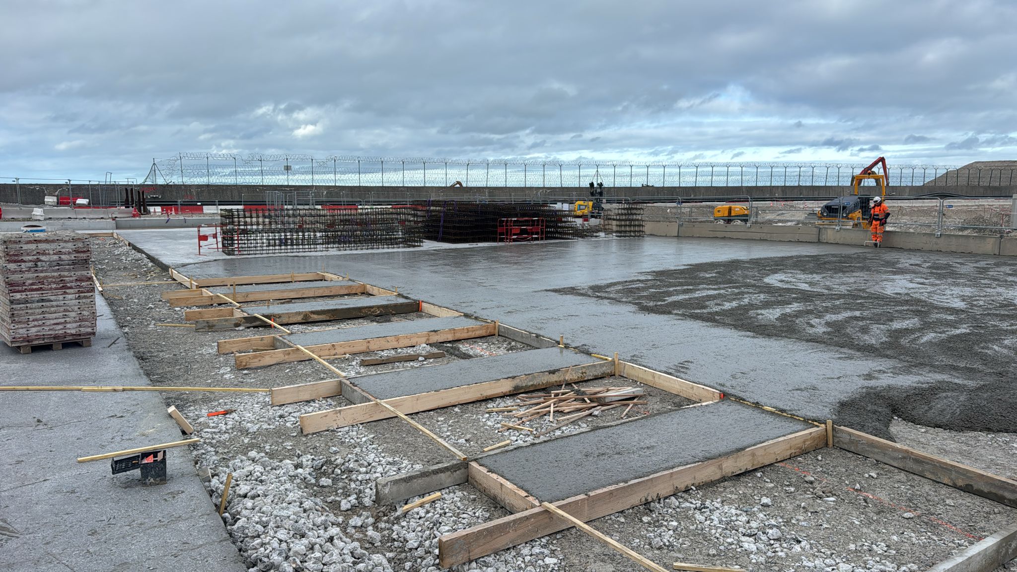 BATI-IDF dalle béton armé des installations (centrale à bentonite) — chantier EPR2, Penly (76).