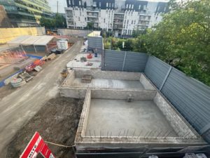BATI-IDF dalle de plateforme de forage en béton armé pour les ateliers de pieux sécants — rameau L15, Saint-Denis (93).