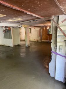 BATI-IDF plancher porté coulé (poutrelles-hourdis et dalle de compression) après reprise en sous-œuvre du pavillon — Sassenage (38).