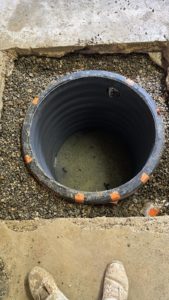 BATI-IDF puisard d'épuisement des eaux dans la fouille de reprise en sous-œuvre du pavillon — Villiers-sur-Marne (94).