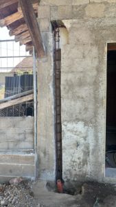 BATI-IDF chaînage vertical d'angle en béton armé, confortement d'un bâtiment ancien — Condal (71).